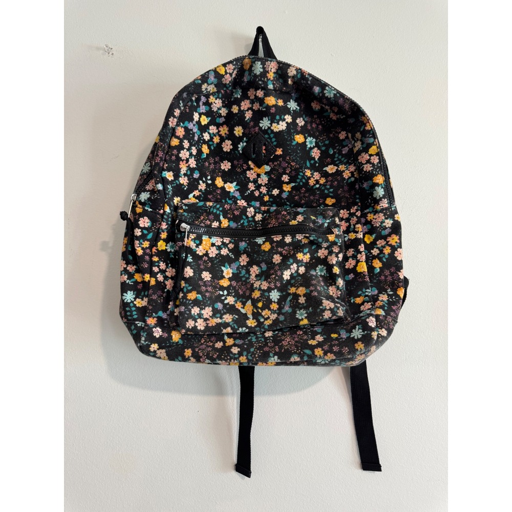 Art Class Floral Print Canvas Backpack girls Black Multi Floral Pattern